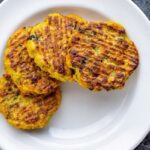 Healthy veggie patties on a plate